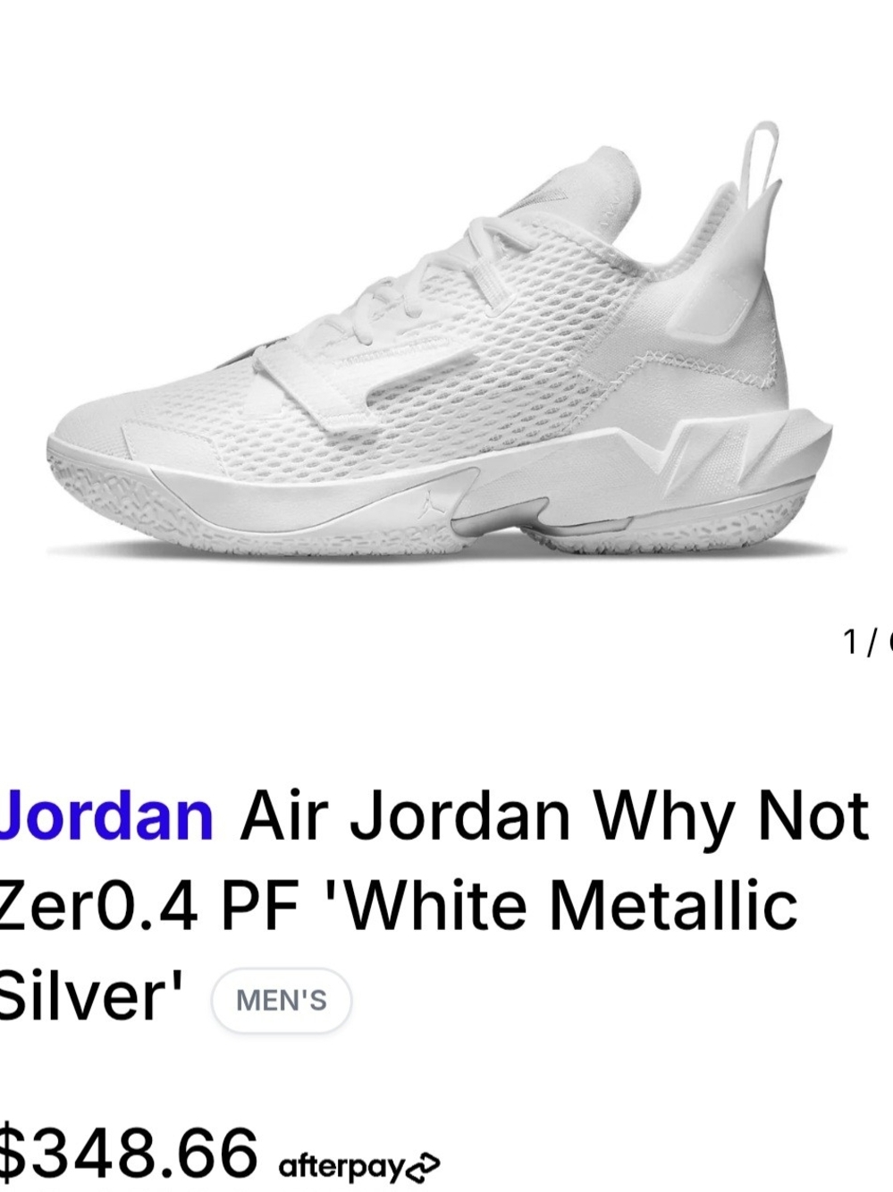 Air Jordan Why Not Zer0.4 PF Men's Basketball Shoe - White